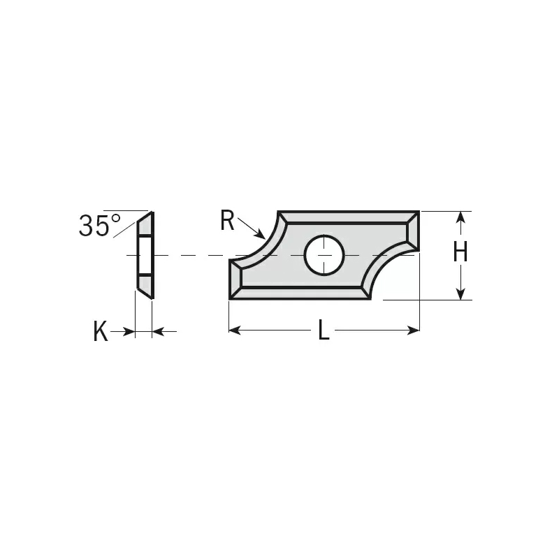Нож твердосплавный 19,5x9x1,5 R2 F1730 для фрезы 661.020.11  CMT 790.020.00