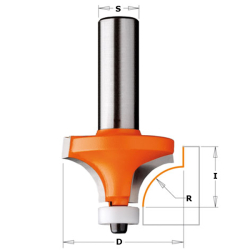 Фреза концевая CMT по искуственному камню D=31,75 I=14,0 S=12,0 R=9,50  980.503.11