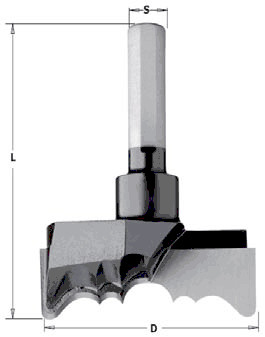 Сверло HW для изготовления розеток 54x73,5 Z=2 S=9,52 RH CMT 531.541