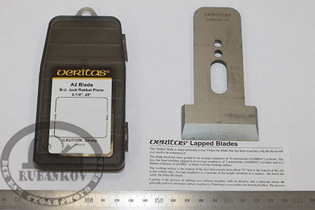 Нож для рубанка Veritas Jack Rabbet Bevel-Up Plane, 57мм/А2/25°