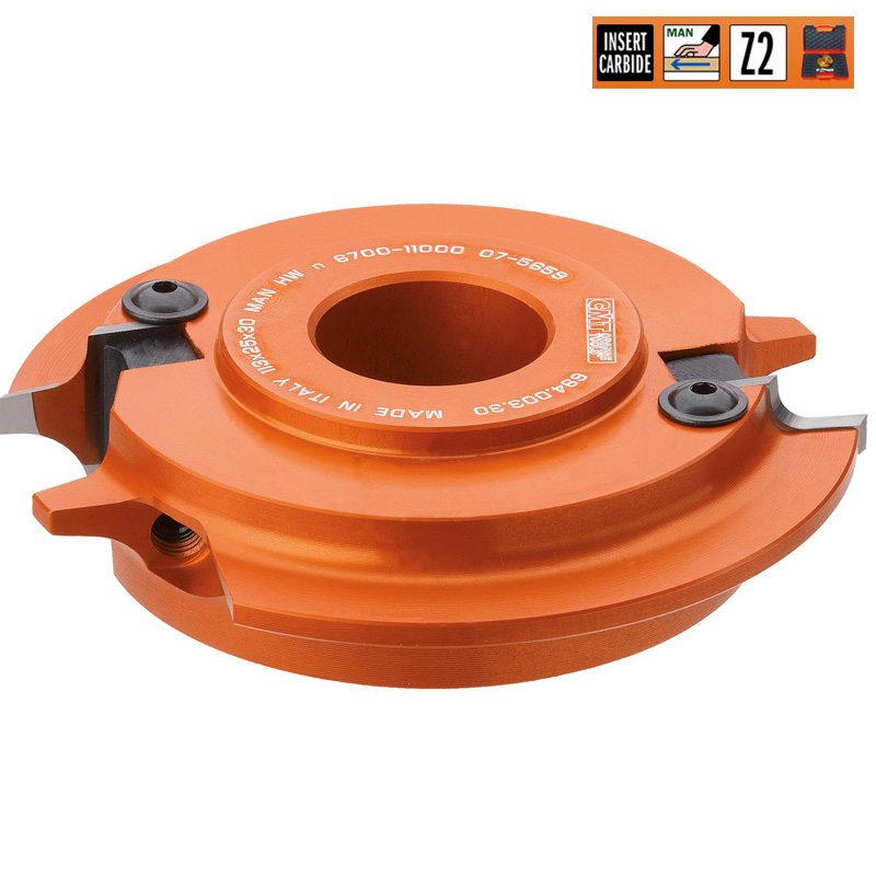 Фреза радиусная внутр. R=5/10 F=40 D=123 насадная (алюм.) смен.ножи HM (кейс) CMT 694.003.40 Фреза радиусная внутр. R=5/10 F=40 D=123 насадная (алюм.) смен.ножи HM (кейс) CMT 694.003.40