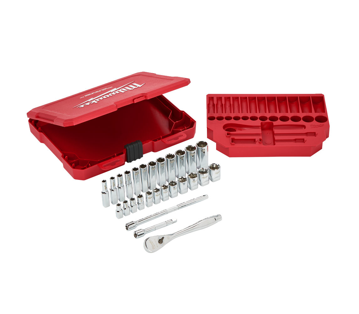 Набор метрических головок с трещоткой 1/4 Набор метрических головок с трещоткой 1/4