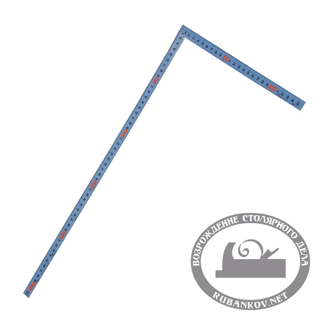 Угольник плоский Shinwa, 500*250мм, фигурный профиль,