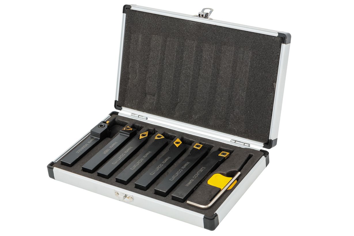 Набор из 7 резцов 16x16 мм с мех.креплением твердосплавных пластин