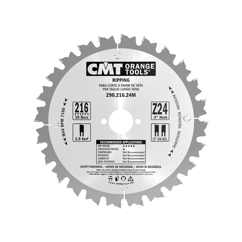 Диск пильный 235x25x2,8/1,8 20° 10° ATB Z=24 CMT 290.235.24L