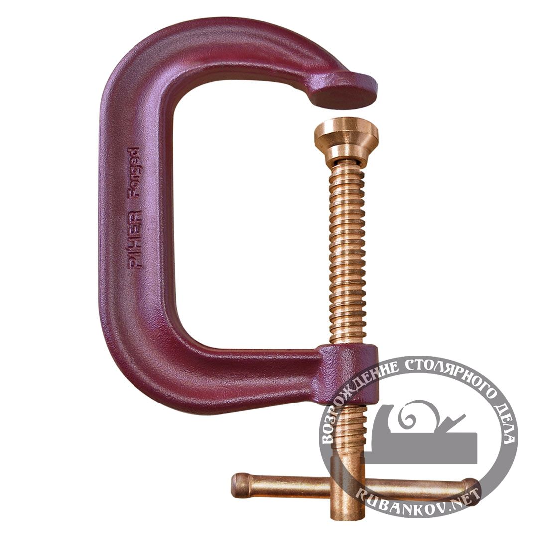 Струбцина Piher GF 5*5,4см, G-образная, меднёный винт 18000Н