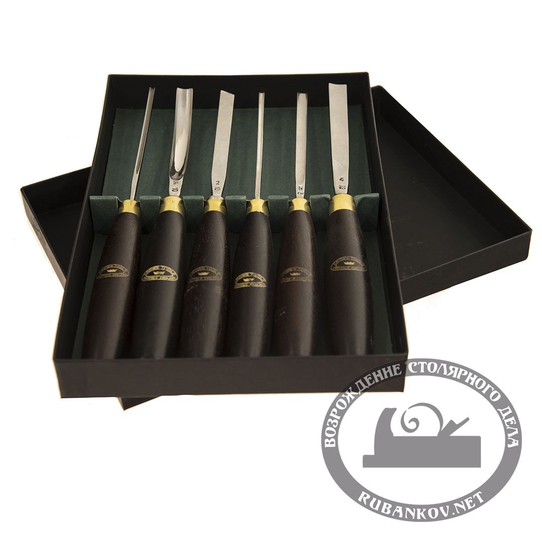 Набор резчицкий Crown,  6 предметов, в коробке