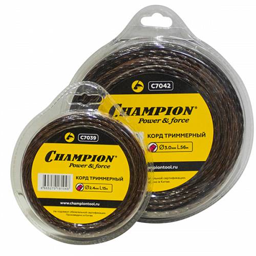 Корд триммерный 2-х компонентный материал, сечение витой квадрат Champion C7039 - Championtool