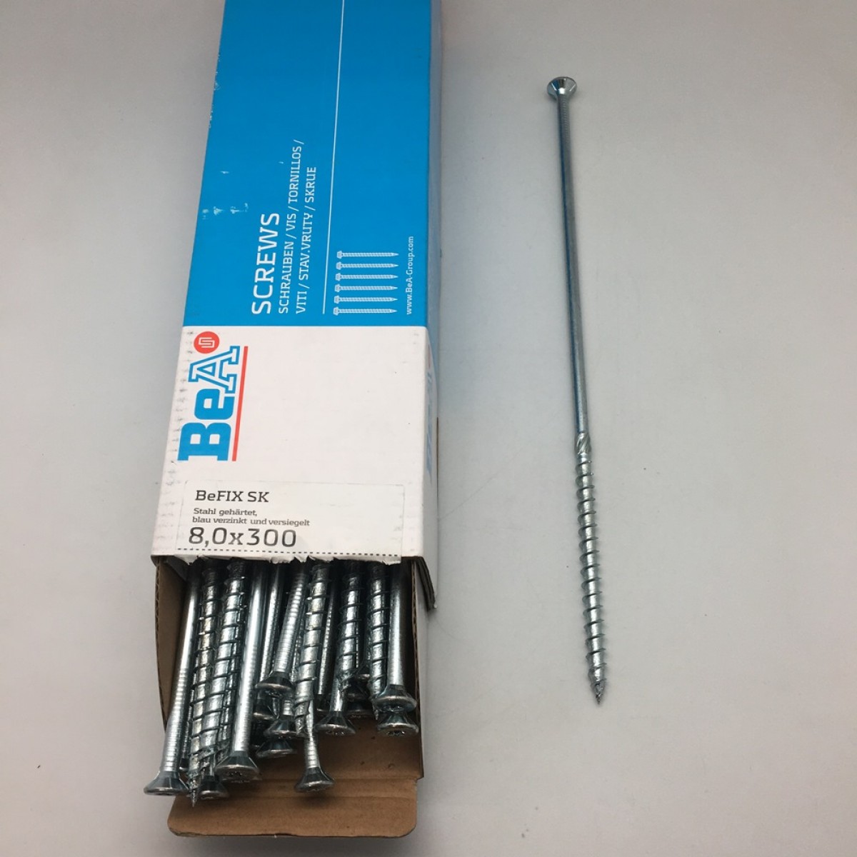 Конструкционный саморез с потайной головкой BeA BeFIX 8,0х300 TX40 (50 шт)