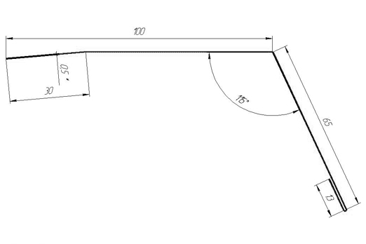 Чертёж Планка карнизная окрашенная
