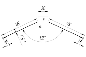 Чертёж Конек фигурный окрашенный