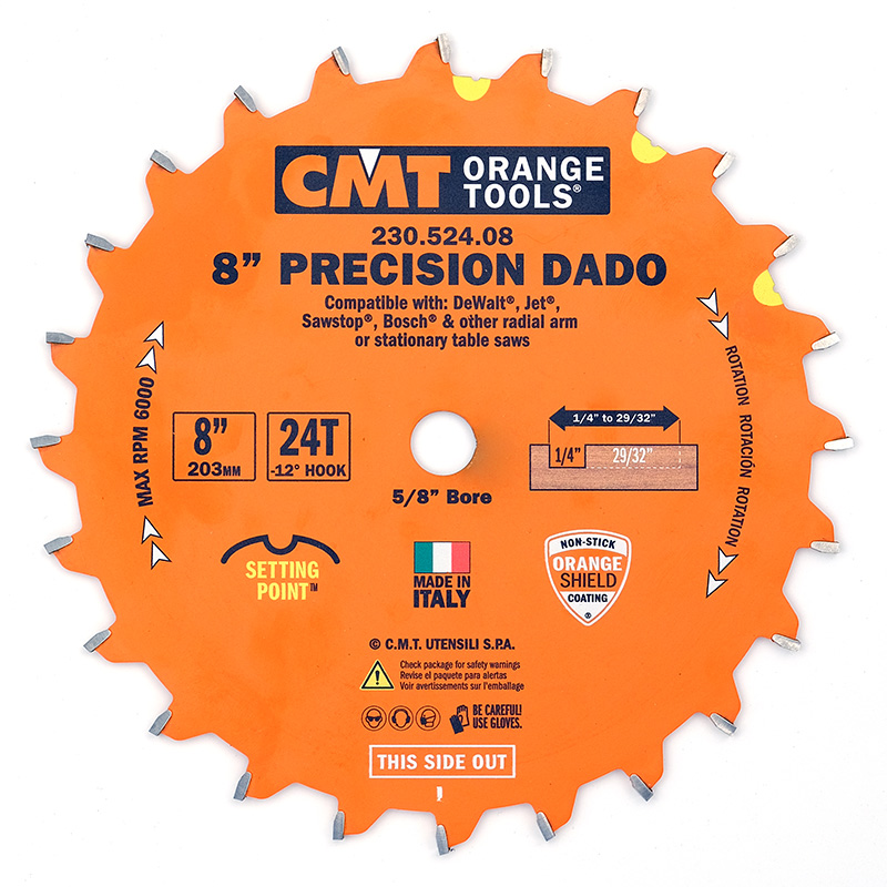 Внешний левый чистовой диск с чередующимися зубьями с формой ATB 20° и прямой формой FLAT артикул 230.524.08ML/65