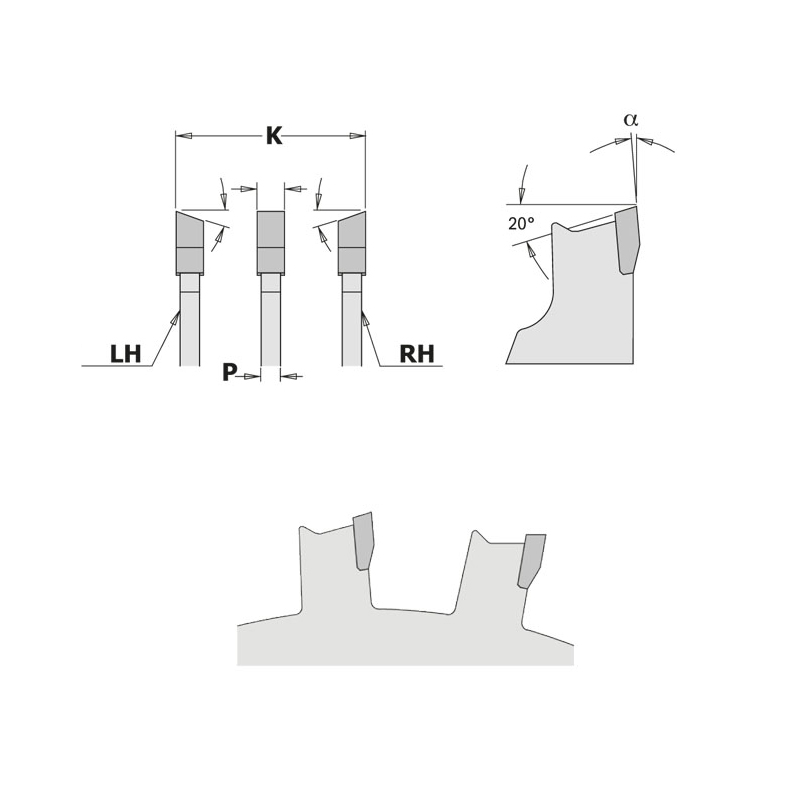 Диск пильный 200x30x6,35-22,23/2,41 -5° FTG+ATB Z=24 CMT 230.524.08M