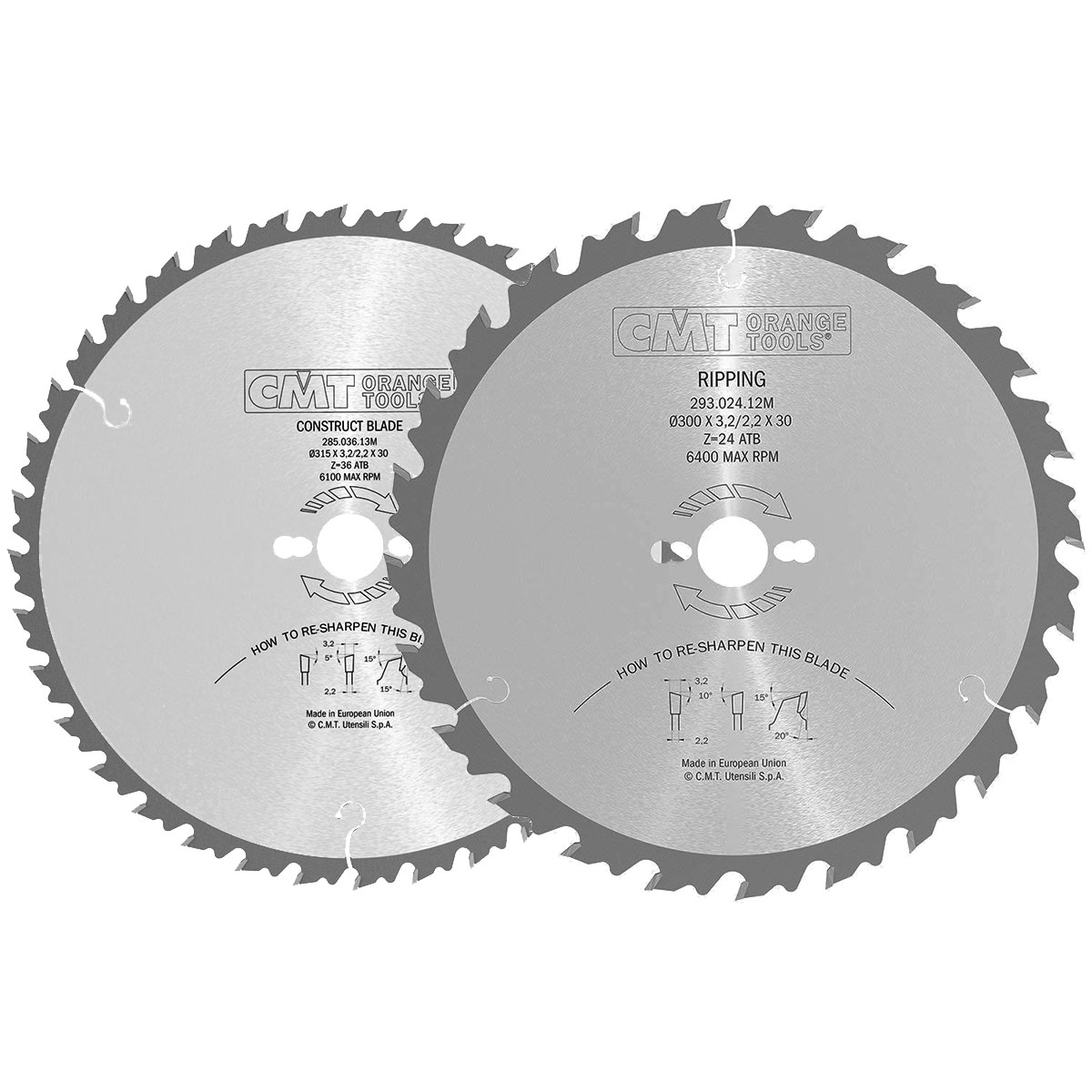 CMT Деревообрабатывающий инструмент и оснастка С косозубой заточкой (285, 293)