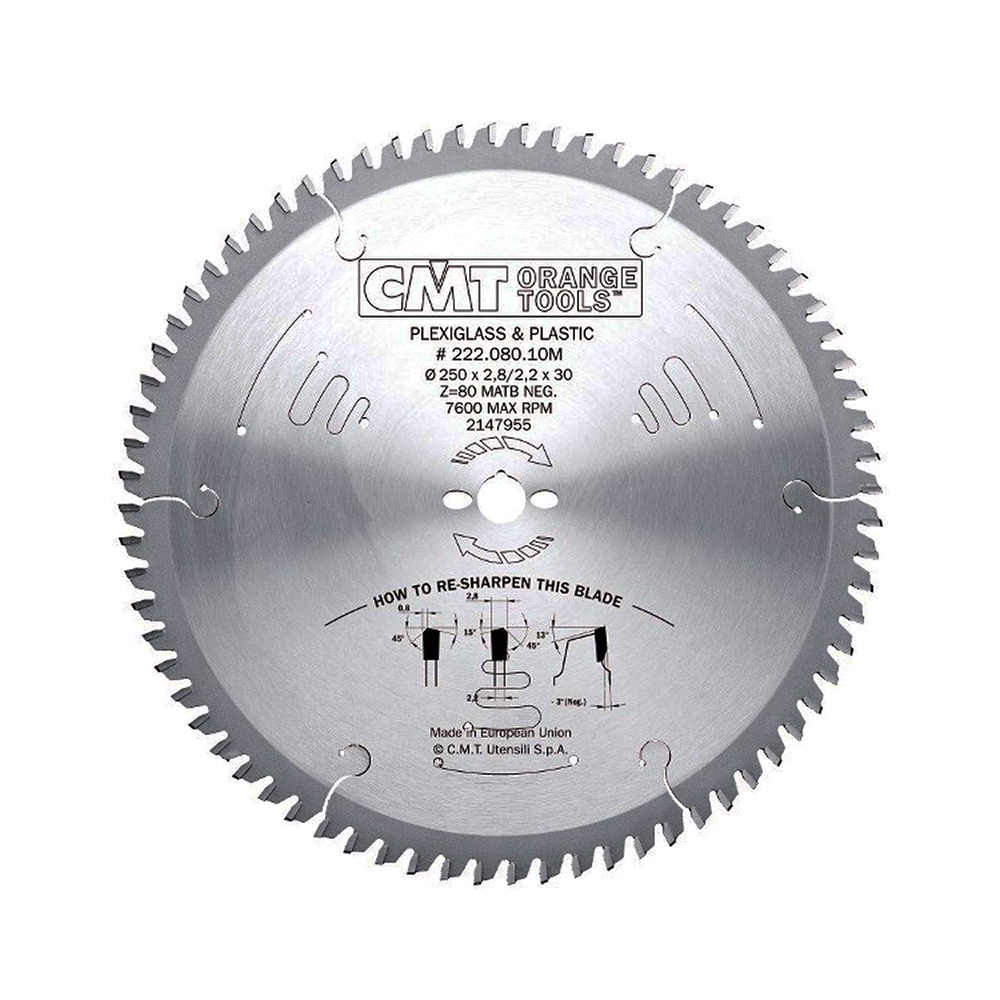CMT Деревообрабатывающий инструмент и оснастка По пластику, ПВХ и оргстеклу