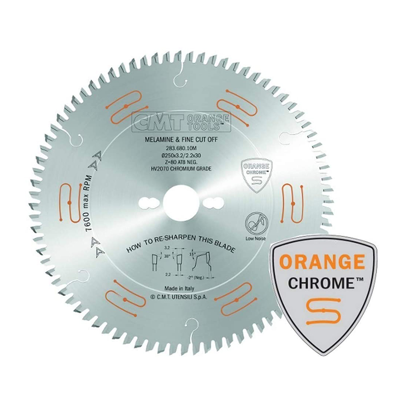 CMT Деревообрабатывающий инструмент и оснастка Для торцовки и раскроя ламинированных панелей (283 CHROME)