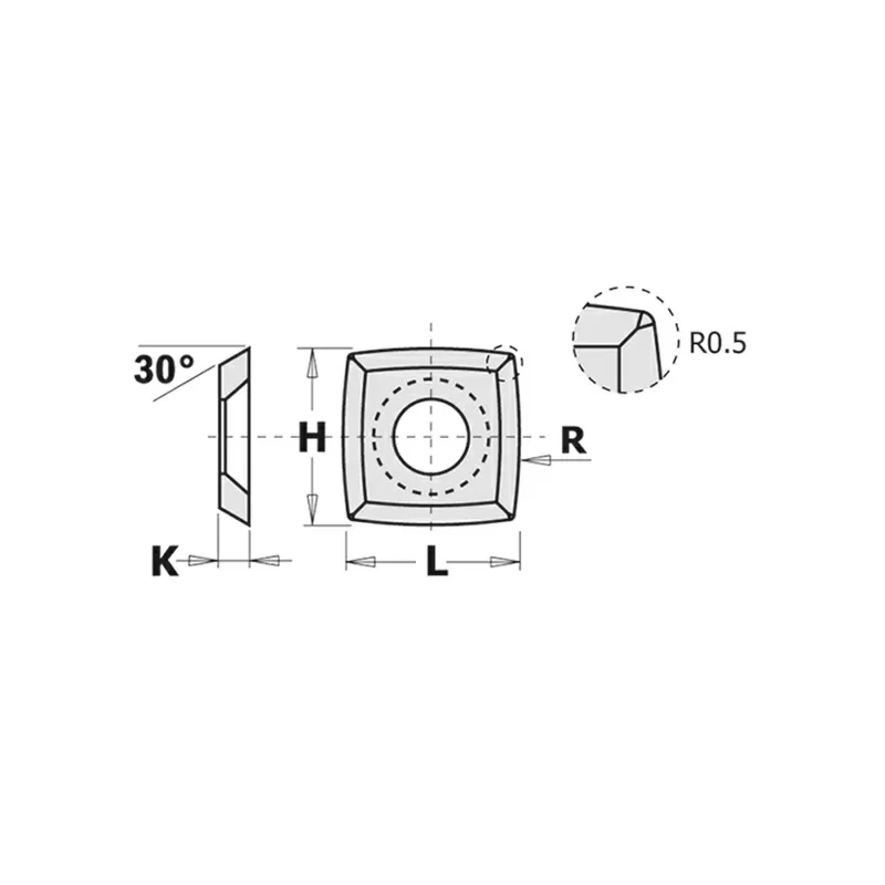 CMT Деревообрабатывающий инструмент и оснастка Ножи твердосплавные 4х-сторонние со скруглёнными углами