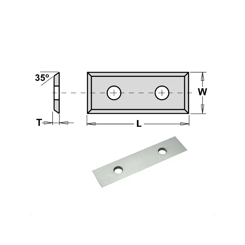 CMT Деревообрабатывающий инструмент и оснастка Ножи твердосплавные 4х-сторонние стандартные 2 отв.