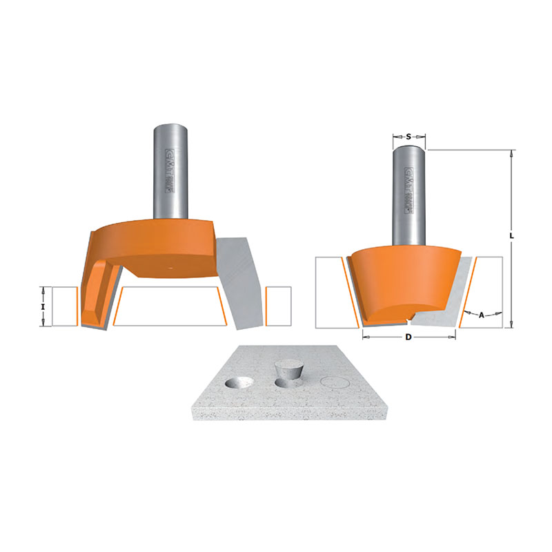 CMT Деревообрабатывающий инструмент и оснастка Ремонтный набор фрез для искусственного камня