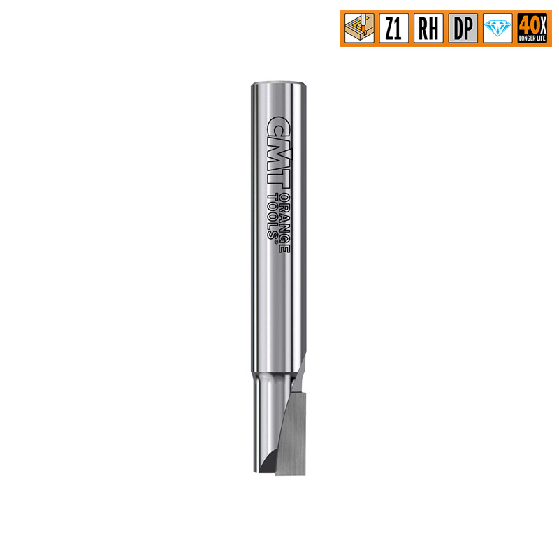 CMT Деревообрабатывающий инструмент и оснастка Фрезы алмазные концевые Z1 с отрицательным углом режущей грани