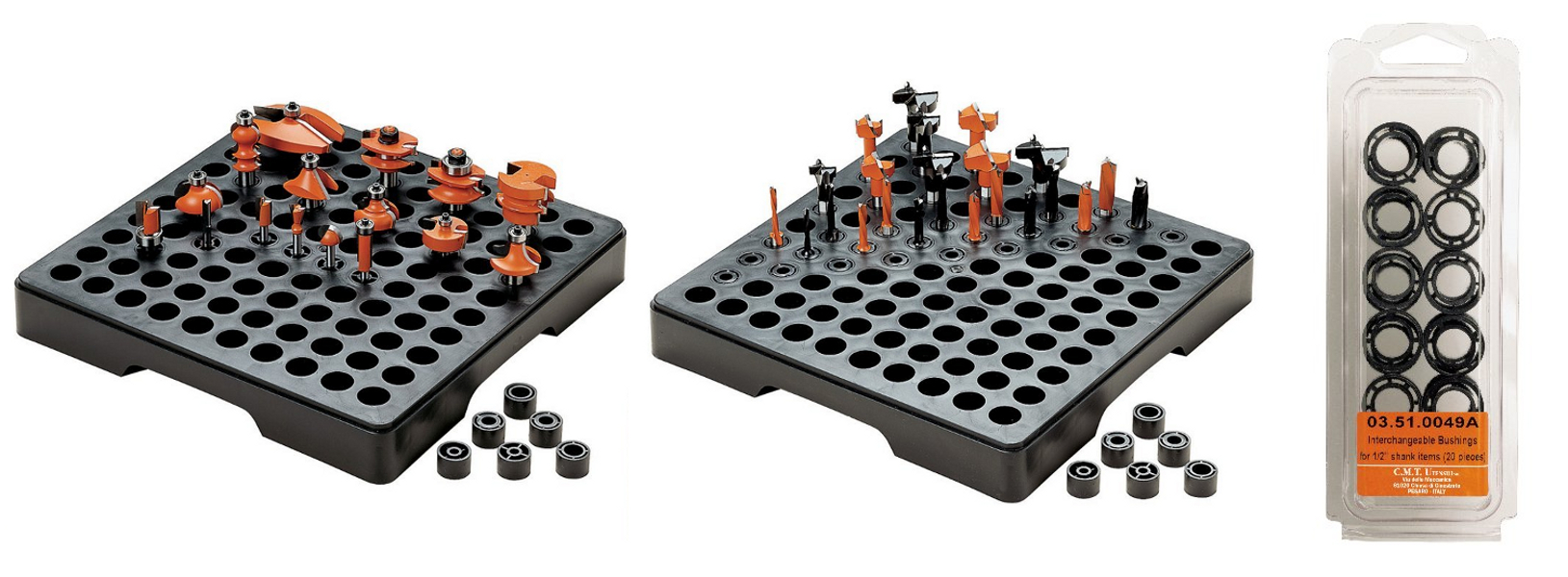 CMT Деревообрабатывающий инструмент и оснастка Органайзер для 100 концевых фрез 03.51