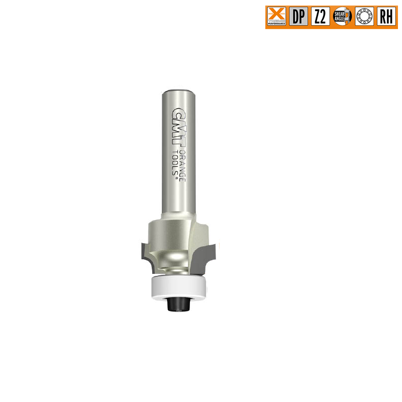 CMT Деревообрабатывающий инструмент и оснастка Фрезы обгонные радиусные алмазные PCD с подшипником по ламинату и композитам