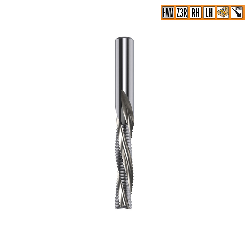 CMT Деревообрабатывающий инструмент и оснастка Серия 196 Z3R спиральные фрезы со стружколомом нижний рез
