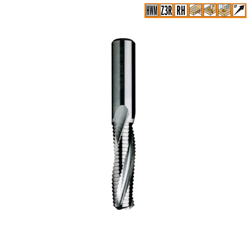 CMT Деревообрабатывающий инструмент и оснастка Серия 195 Z3R 60° спиральные фрезы со стружколомом для врезки замков