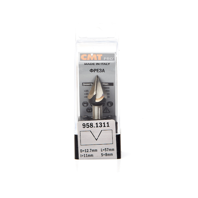 CMT Деревообрабатывающий инструмент и оснастка Фрезы V-образные гравировальные 60° серия 958