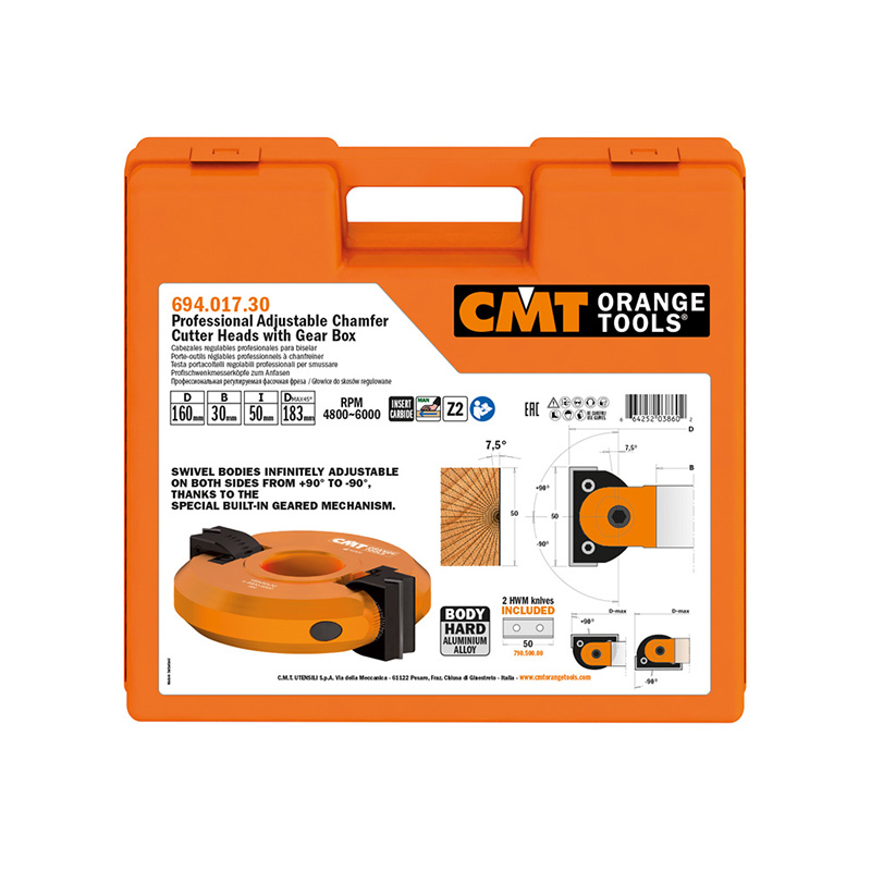 Фрезы насадные фасочные регулируемые CMT серии 694.017