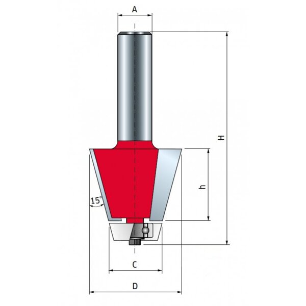 Инструмент Freud Фреза конусная по искусственному камню  FREUD PRO 