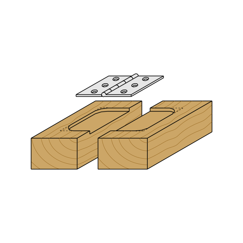 Фрезы для выборки паза под петли