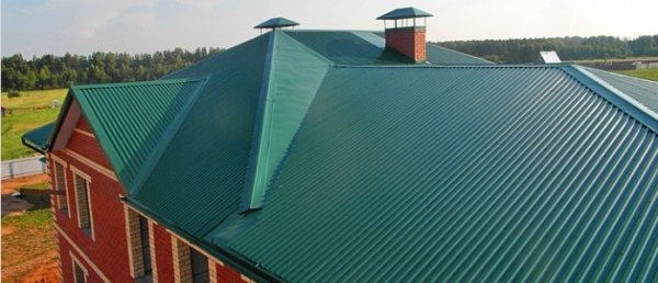 крыша из профлиста СС-21 с полимерным покрытием