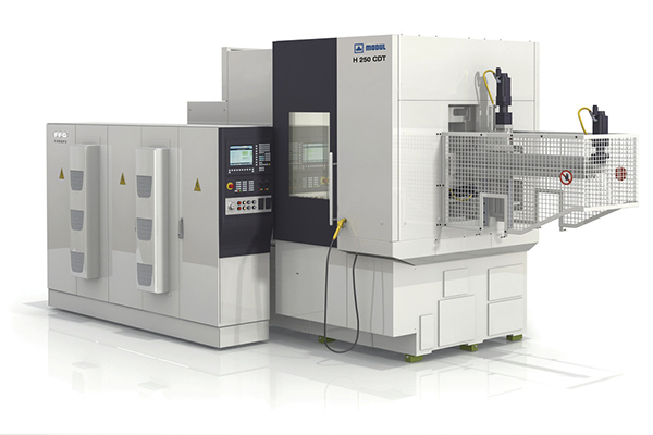 Зубофрезерный станок с ЧПУ Modul 250CDT с модулем для обработки фасок, снятия заусенцев и интегрированным устройством для точения