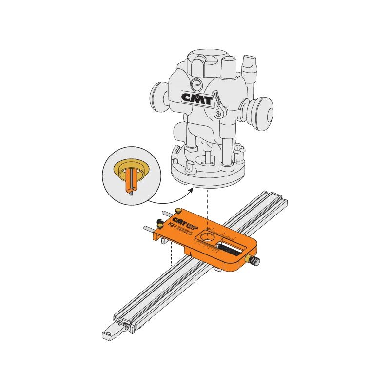 База для фрезера для выборки пазов с прецизионной регулировкой CMT PGD-1