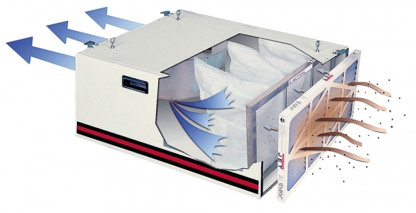 принцип работы  системы фильтрации воздуха AFS-1000 B 