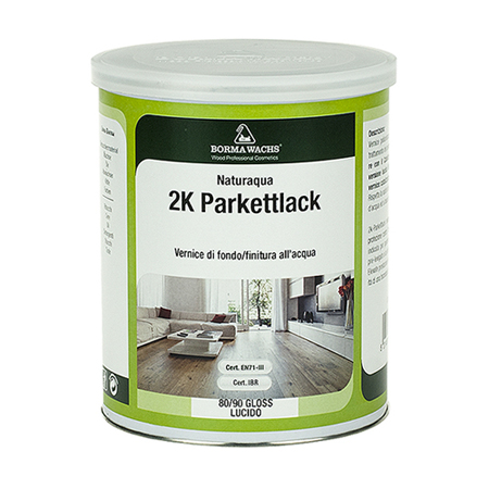 Водоразбавимый лак для паркета ПУ 2К Naturaqua Parkettlack 2k 