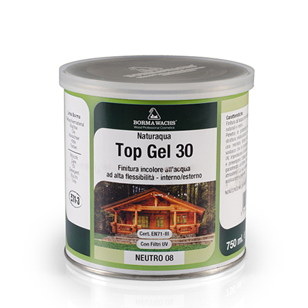 Лак водный полуматовый Naturaqua Top Gel Аf30