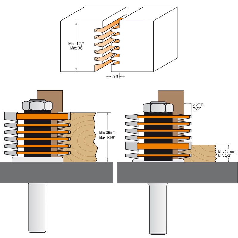Фреза концевая CMT сращивания D=47,6 S=12,0 L=97,0 900.606.11