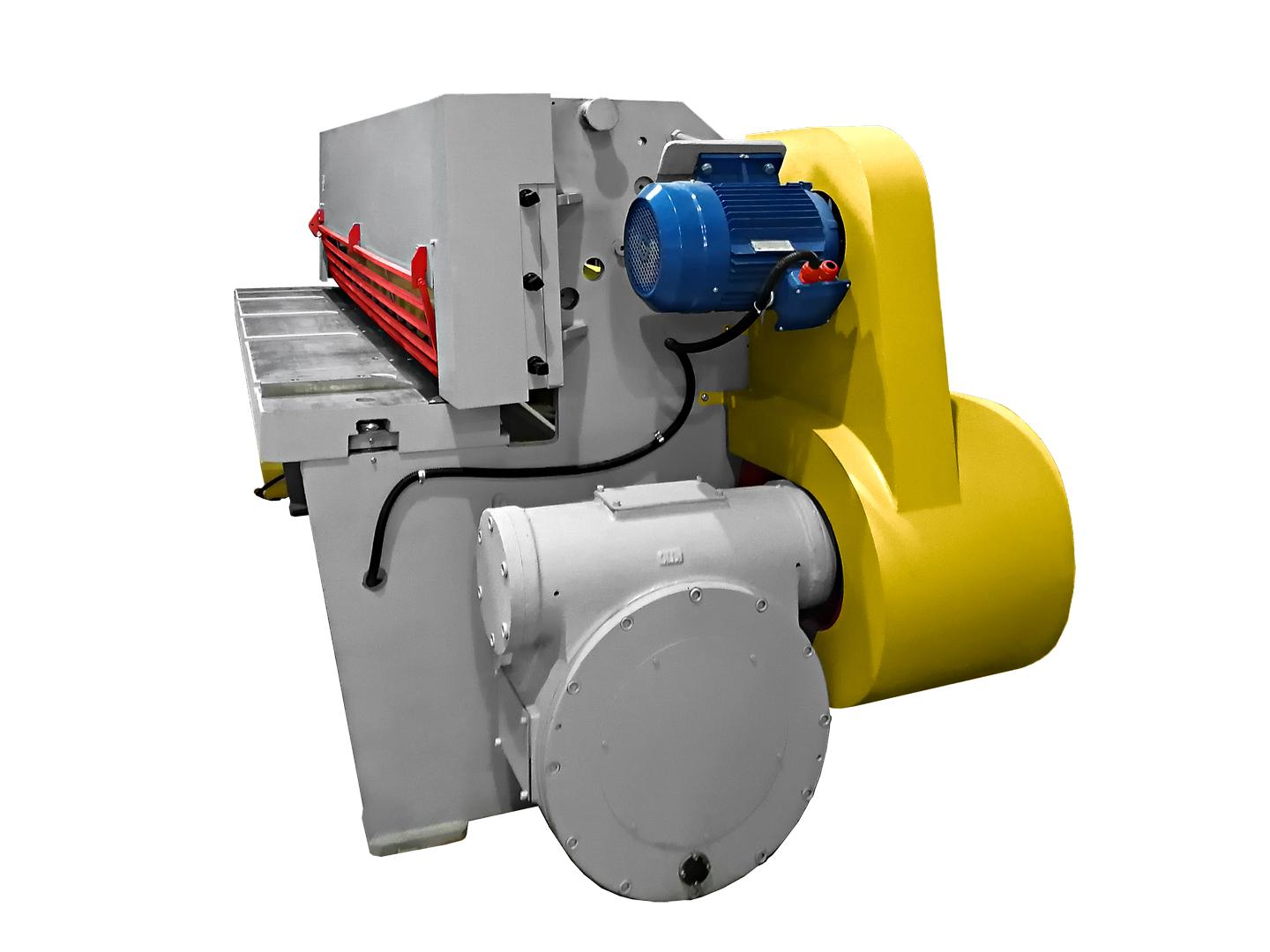 Ножницы гильотинные пневматические модели НД3318. Вид сбоку