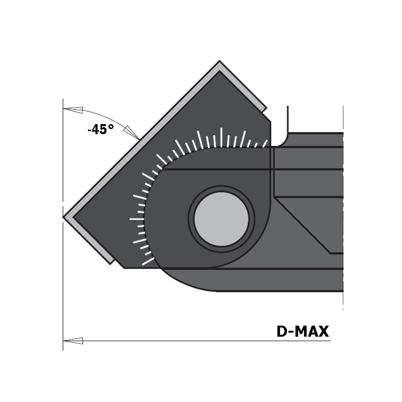 Фаска под углом -45°