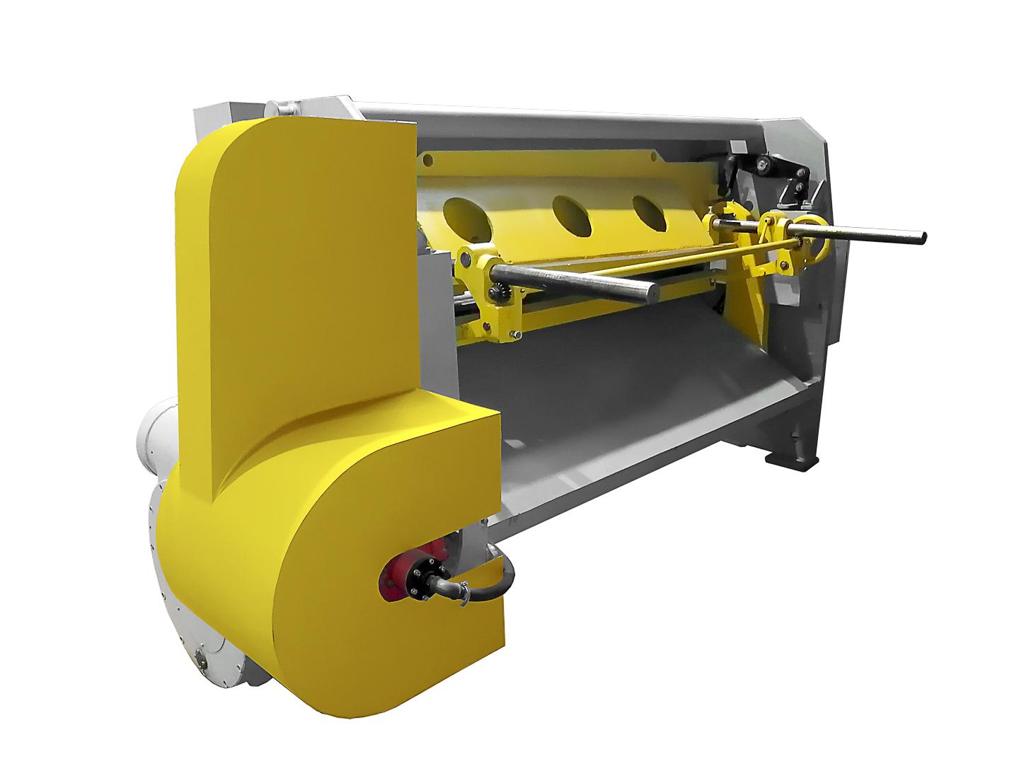 Ножницы гильотинные пневматические модели НД3318. Вид сбоку