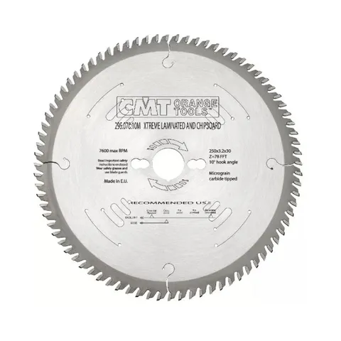 Диск пильный 250x30x3,2/2,2 10° FFT Z=78 CMT 295.078.10M