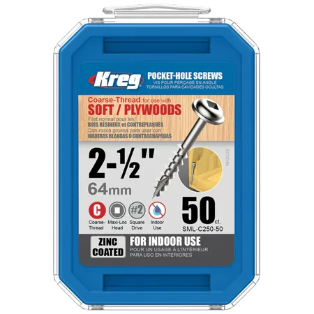 Оцинкованные саморезы Kreg Jig: SML-C250-50