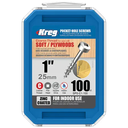 Оцинкованные саморезы Kreg Jig: SPS-C1-100