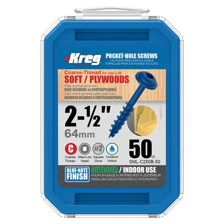 Саморезы Kreg Jig Blue-Kote: SML-C250B-50