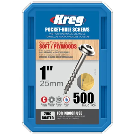 Оцинкованные саморезы Kreg Jig: SML-C1-500