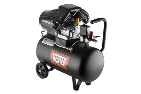 Компрессор WESTER WK2200/50PRO поршневой масляный, 2200 Вт, 330л/мин, 8бар 631636