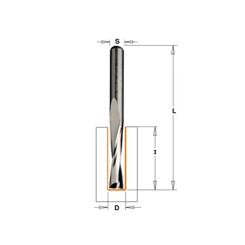 Фреза спиральная монолитная 3,5x12x60 Z=2 S=6 RH CMT 191.635.11