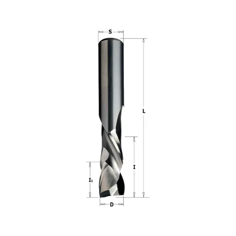 Фреза спиральная монолитная 12,7x22,2x76,2 Z=2+2 S=12,7 RH CMT 190.515.11